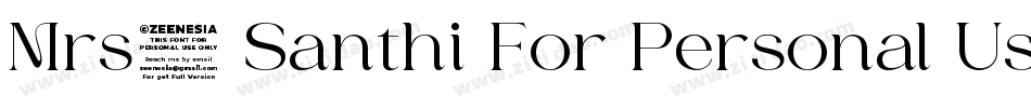 Mrs. Santhi For Personal Use Only字体转换